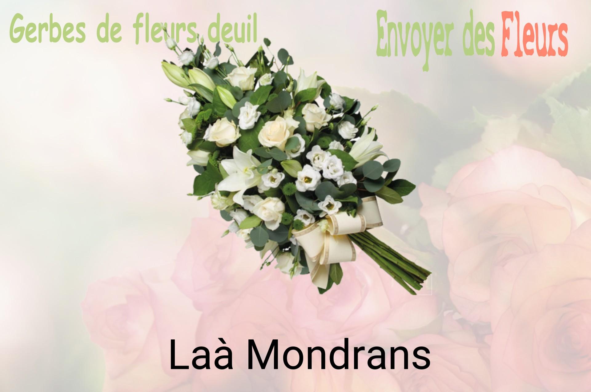 Gerbe de fleurs de deuil livrée à Laà-Mondrans